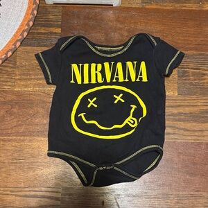 NIRVANA Black and Yellow Baby Bodysuit